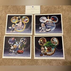 Disney Parks Art Prints Set - Vibrant Collection